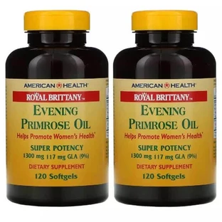 Масло примулы вечерней American Health Royal Brittany 1300 мг 2 баночки по 120 капсул