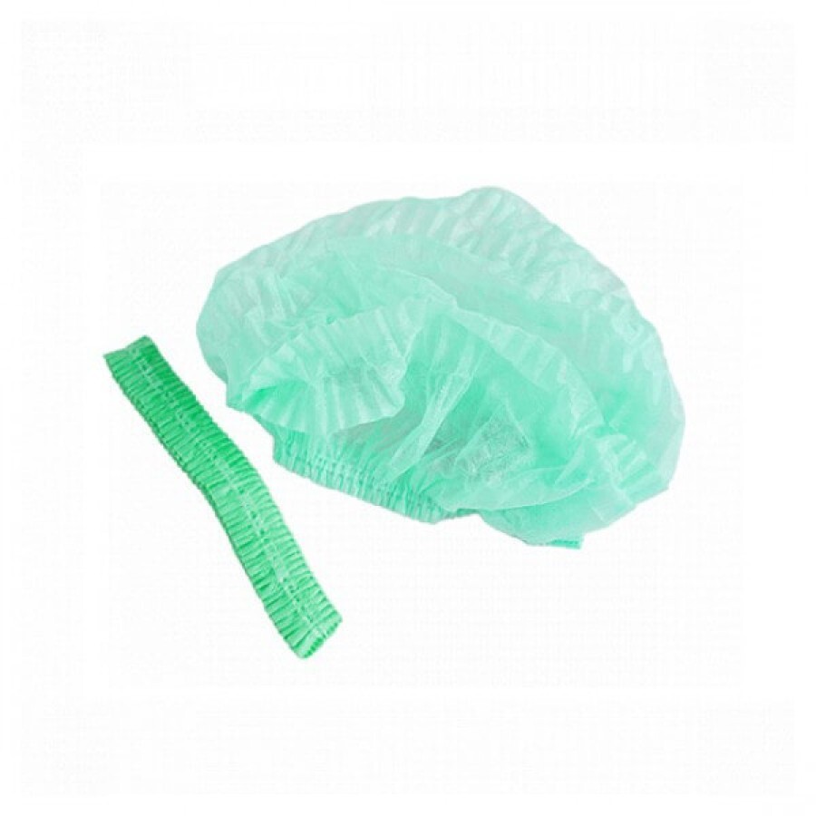 Медична шапочка Волес одноразова зелена 100 шт: ціни та характеристики