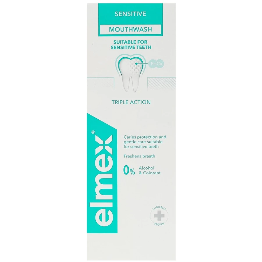 Ополіскувач для ротової порожнини Elmex Sensitive Plus для зниження чутливості зубів, 400 мл: ціни та характеристики