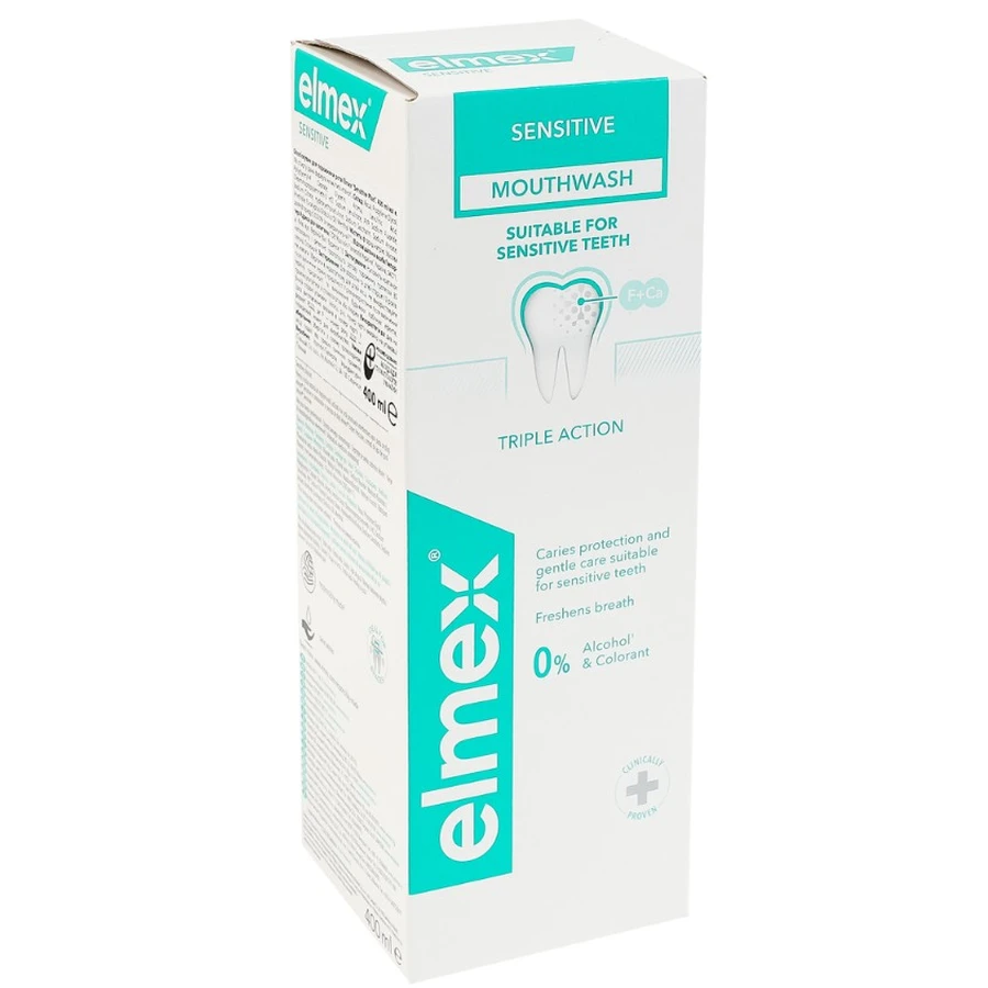 Ополіскувач для ротової порожнини Elmex Sensitive Plus для зниження чутливості зубів, 400 мл: ціни та характеристики
