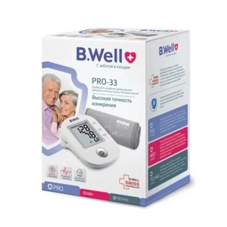 Тонометр B.Well PRO-33 автоматический, манжета М 22-32 см: цены и характеристики