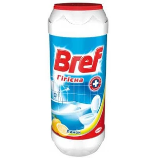 Порошок для чистки ванн Bref с активным хлором Лимон 500 г