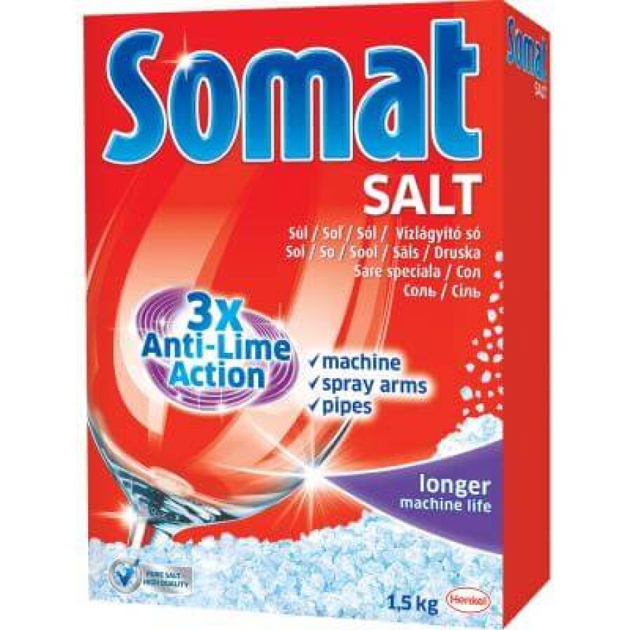Сіль для посудомийних машин Somat Потрійної дії 1.5 кг: ціни та характеристики
