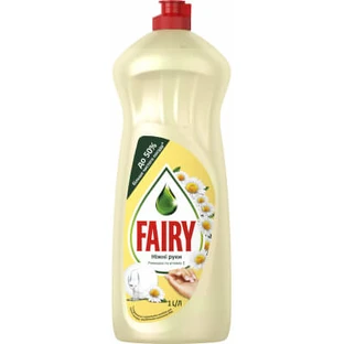 Засіб для ручного миття посуду Fairy Ніжні руки Ромашка та Вітамін Е 1 л
