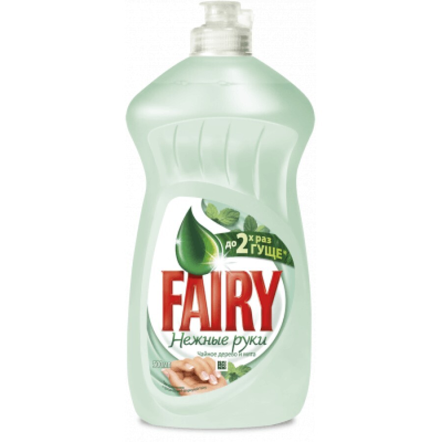 Засіб для ручного миття посуду Fairy Ніжні руки Чайне дерево та М'ята 500 мл: ціни та характеристики