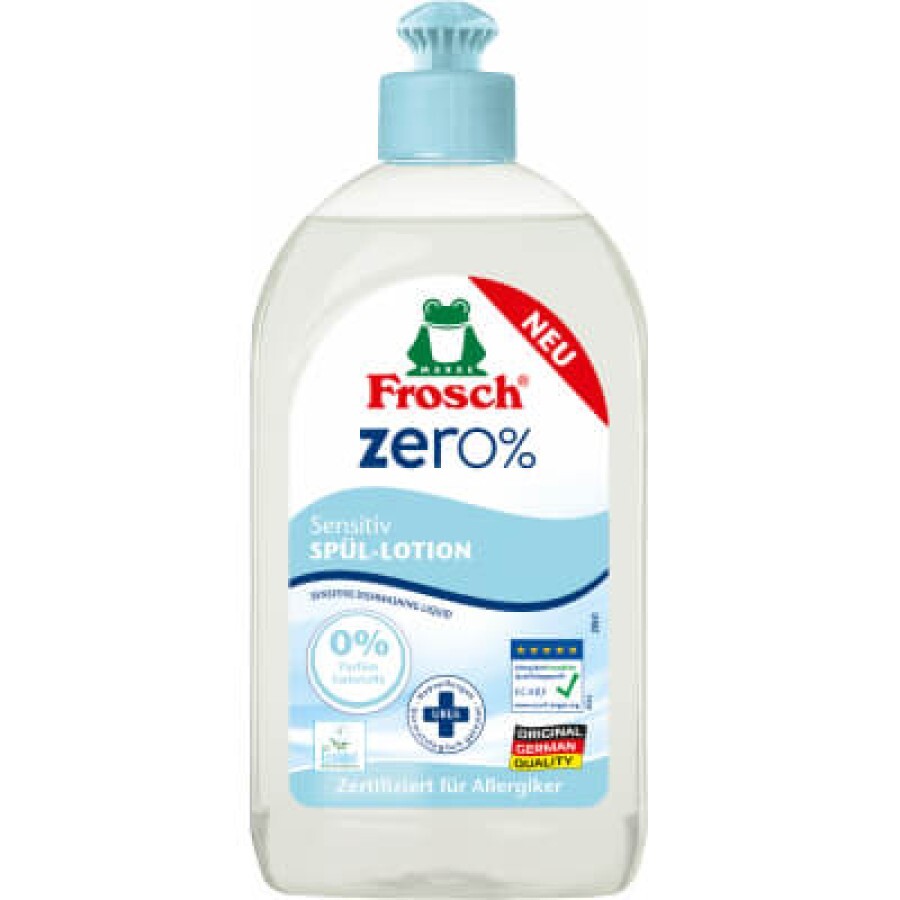 Средство для ручного мытья посуды Frosch Zero Sensitiv 500 мл: цены и характеристики