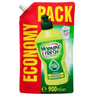 Средство для ручного мытья посуды Morning Fresh Lemon сменная упаковка 900 мл