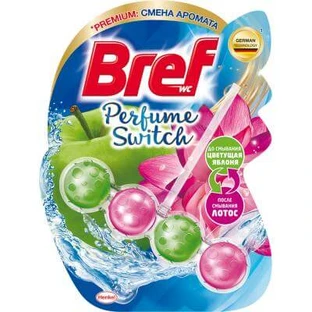 Туалетный блок Bref Смена аромата Яблоко-Лотос