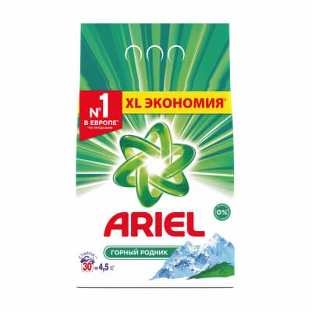 Пральний порошок Ariel Гірське Джерело 4.5 кг: ціни та характеристики