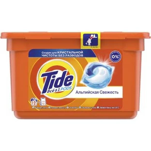 Капсулы для стирки Tide Все-в-1 Альпийская свежесть 12 шт