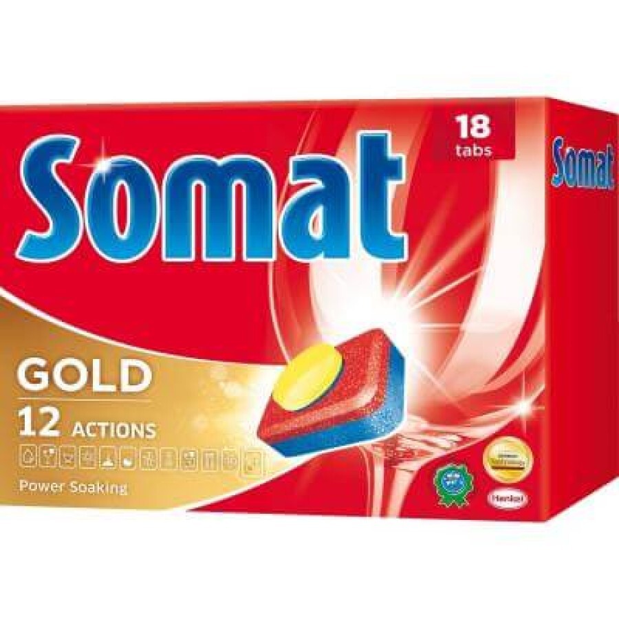 Таблетки для посудомоечных машин Somat Gold 18 шт: цены и характеристики