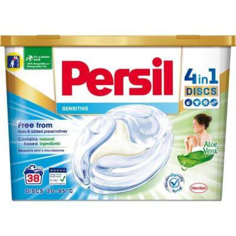 Капсули для прання Persil Discs Сенситив 38 шт: ціни та характеристики