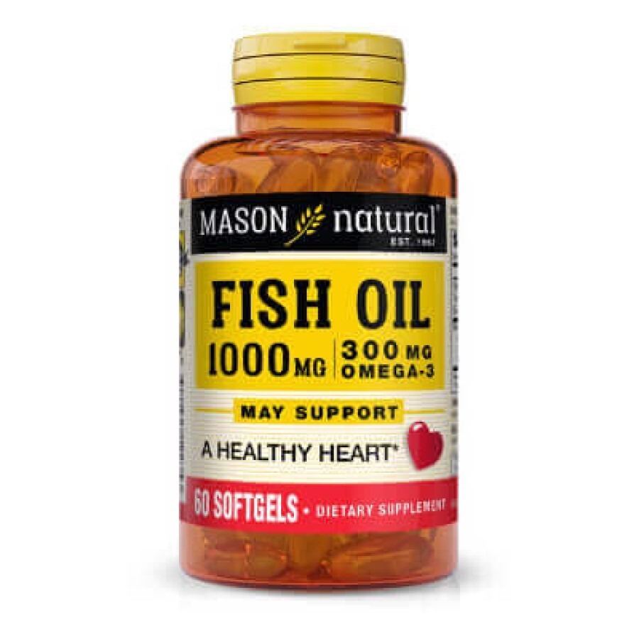 Риб'ячий жир Mason Natural Омега-3 жирні кислоти 200 гелевих капсул: ціни та характеристики