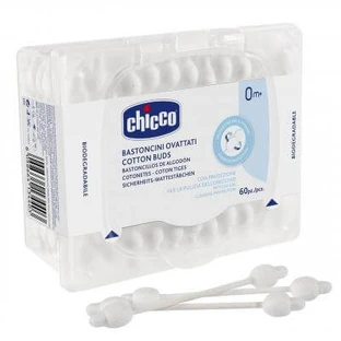 Ватные палочки Chicco с ограничителем 60 шт