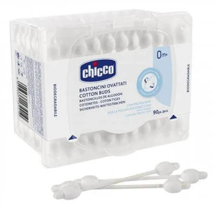 Ватные палочки Chicco хлопковые 90 шт