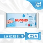 Детские влажные салфетки Huggies Pure 56 х 4 шт: цены и характеристики