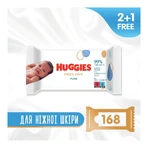 Дитячі вологі серветки Huggies Pure Extra Care 3 х 56 шт: ціни та характеристики