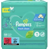 Детские влажные салфетки Pampers Fresh Clean 4х52 шт №208