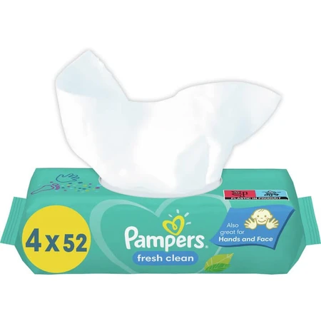 Детские влажные салфетки Pampers Fresh Clean 4х52 шт №208: цены и характеристики