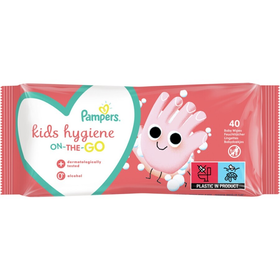 Детские влажные салфетки Pampers Kids Hygiene On-the-go 40 шт: цены и характеристики