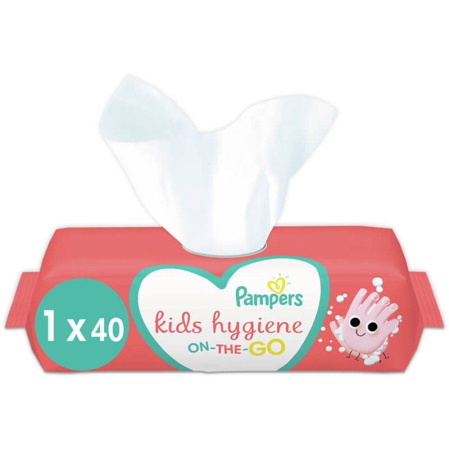Детские влажные салфетки Pampers Kids Hygiene On-the-go 40 шт: цены и характеристики