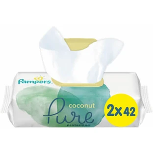 Дитячі вологі серветки Pampers Pure Coconut 84 шт