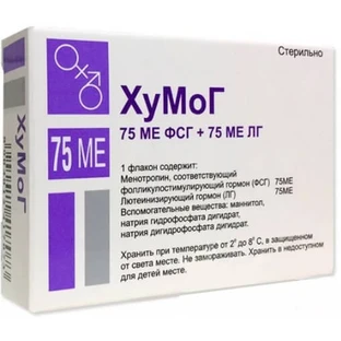 Хумог-75 b.o. ліофіл. д/р-ну д/ін. 75 МО фл., з розч. в амп. 1 мл