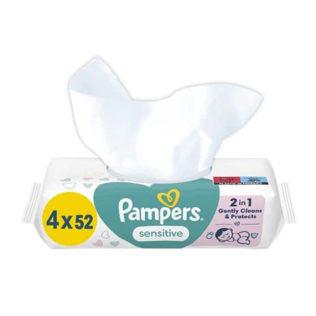 Дитячі вологі серветки Pampers Sens 4x52 шт: ціни та характеристики
