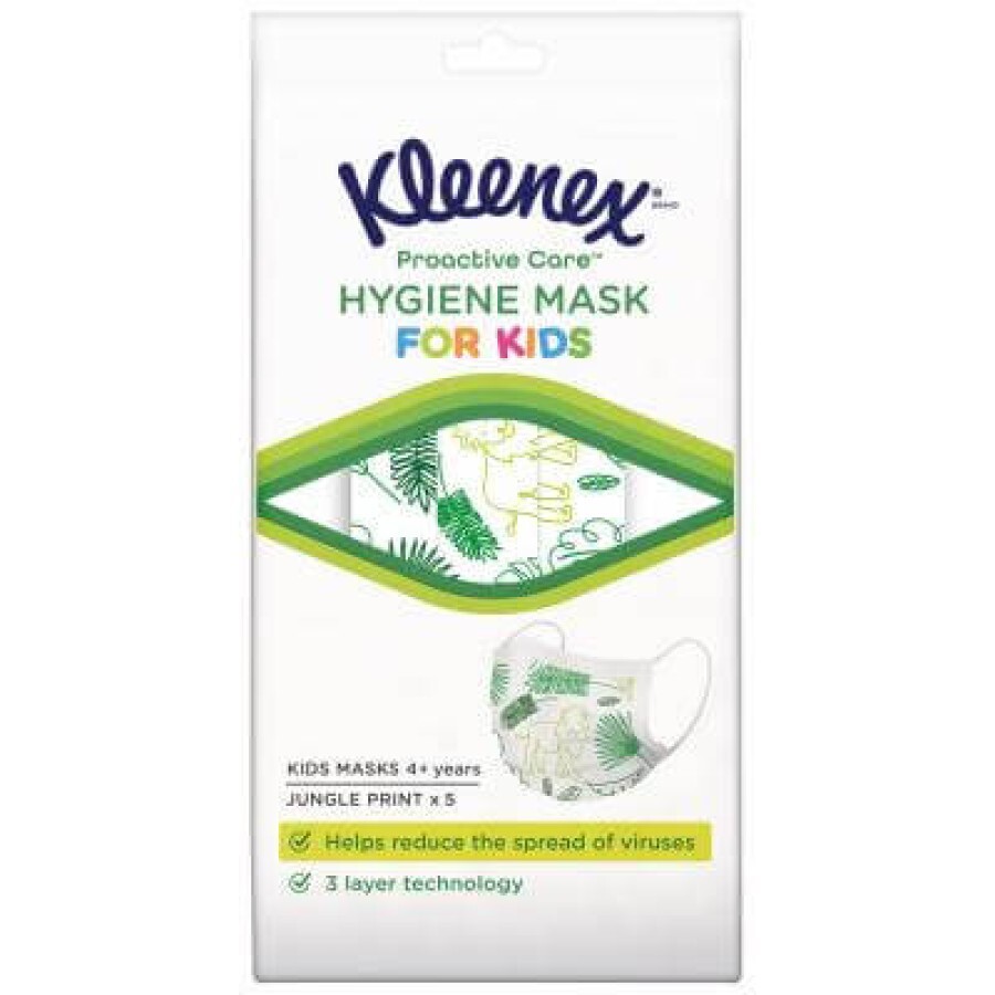 Захисна маска для обличчя Kleenex для дітей 5 шт: ціни та характеристики