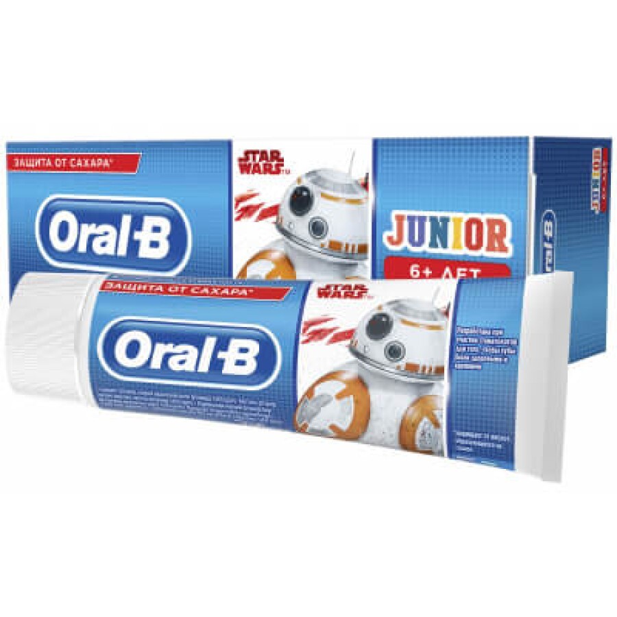 Зубна паста Oral-B Junior Star Wars 75 мл: ціни та характеристики