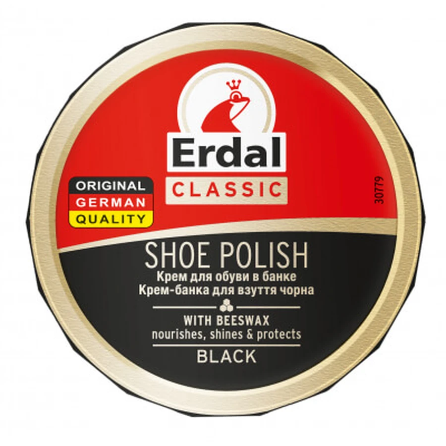 Крем для взуття Erdal Shoe Polish in tin Black Чорний 75 мл: ціни та характеристики