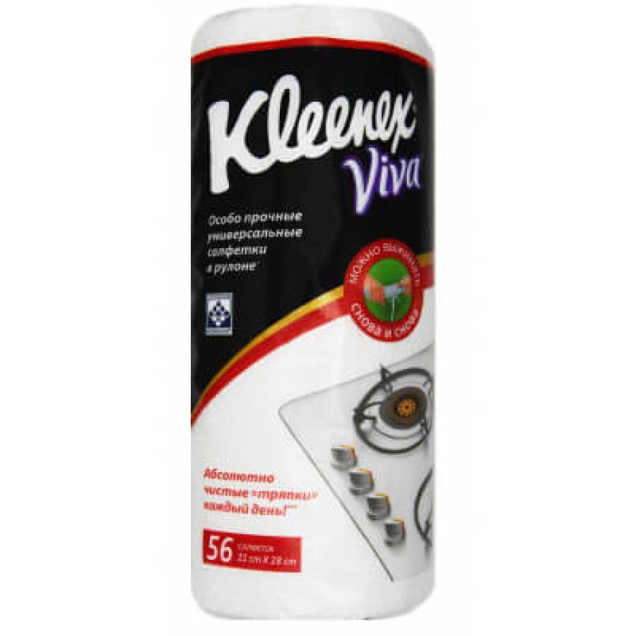 Серветки для прибирання Kleenex Viva 56 шт: ціни та характеристики