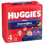 Подгузники-трусики Huggies Overnight р.4 (9-14 кг) 26 шт.: цены и характеристики