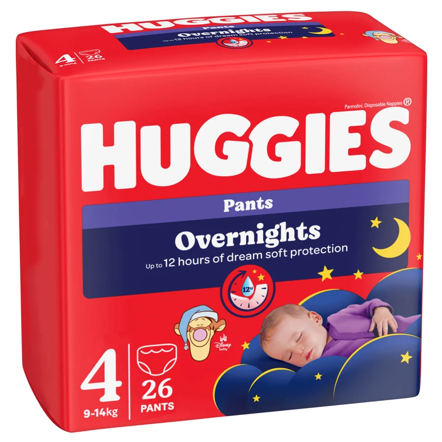 Подгузники-трусики Huggies Overnight р.4 (9-14 кг) 26 шт.: цены и характеристики
