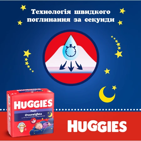 Подгузники-трусики Huggies Overnight р.4 (9-14 кг) 26 шт.: цены и характеристики
