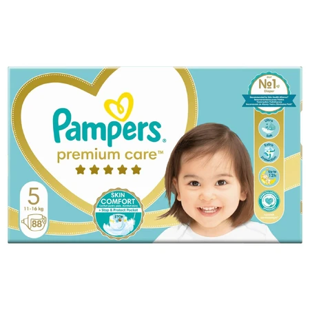 Подгузники Pampers Premium Care Junior Размер 5 (11-16 кг), 88 шт: цены и характеристики