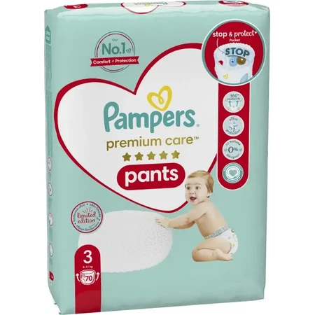 Підгузки Pampers Premium Care Pants Midi Розмір 3 (6-11 кг), 70 шт: ціни та характеристики