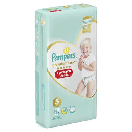 Підгузки Pampers Premium Care Pants Junior Розмір 5 (12-17 кг), 52 шт: ціни та характеристики