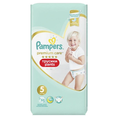 Підгузки Pampers Premium Care Pants Junior Розмір 5 (12-17 кг), 52 шт: ціни та характеристики