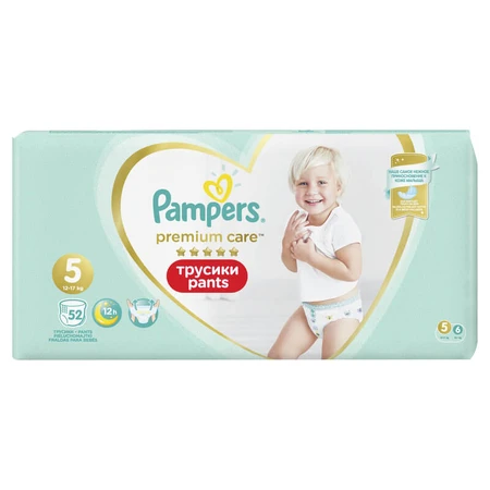 Підгузки Pampers Premium Care Pants Junior Розмір 5 (12-17 кг), 52 шт: ціни та характеристики