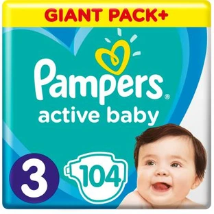 Підгузки Pampers Active Baby Midi Розмір 3 (6-10 кг), 104 шт