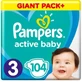 Підгузки Pampers Active Baby Midi Розмір 3 (6-10 кг), 104 шт