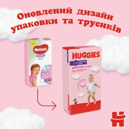 Підгузки Huggies Pants 4 M-Pack 9-14 кг для дівчаток 104 шт: ціни та характеристики