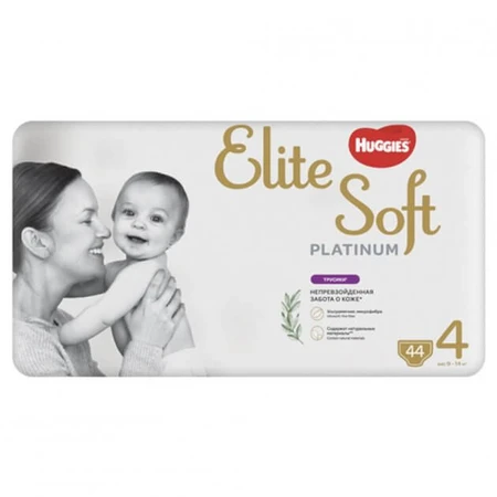Підгузки Huggies Elite Soft Platinum Mega 4 (9-14 кг) 44 шт: ціни та характеристики