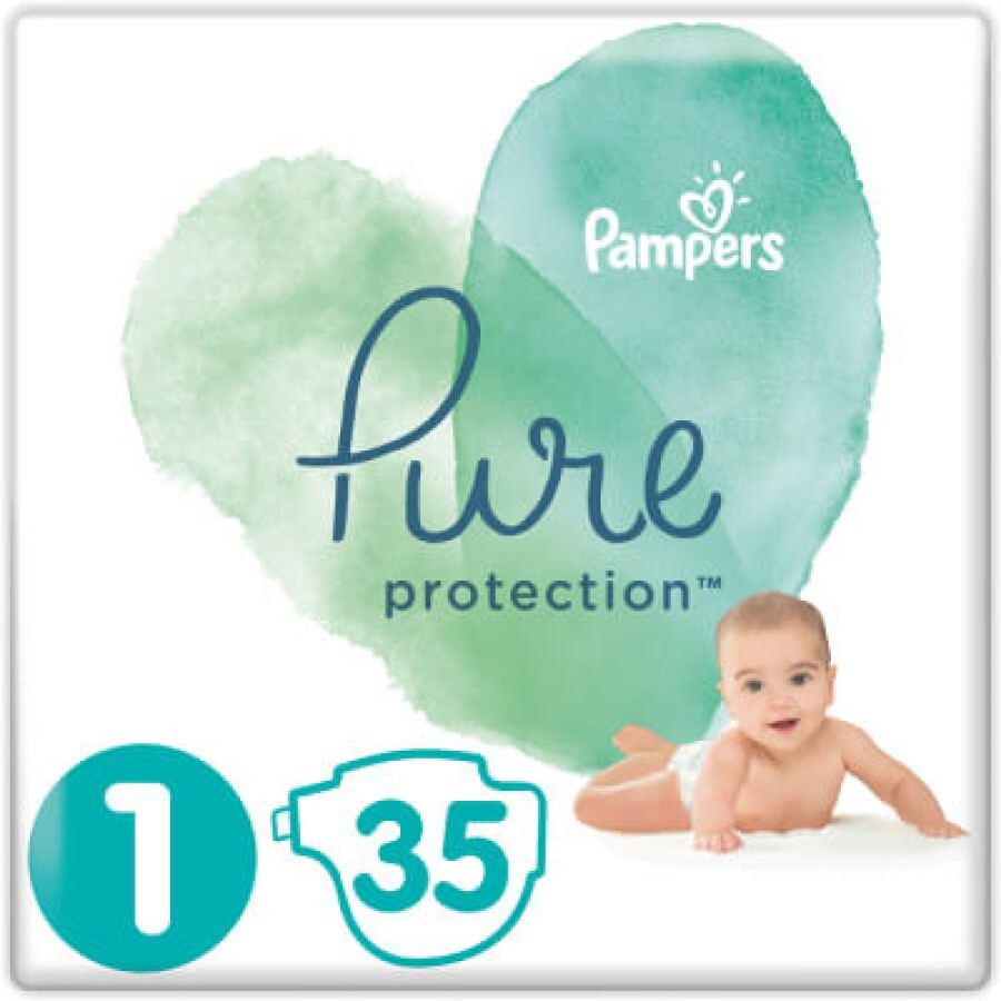 Подгузники Pampers Pure Protection Размер 1 Newborn 2-5 кг 35 шт: цены и характеристики