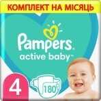 Подгузники Pampers Active Baby Maxi Размер 4 (9-14 кг), 180 шт: цены и характеристики