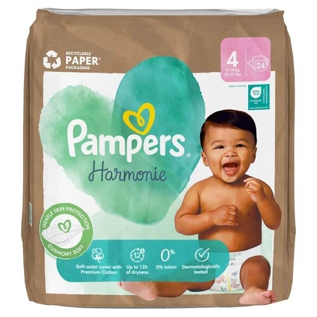 Підгузки Pampers Harmonie Розмір 4 (9-14 кг) 24 шт: ціни та характеристики
