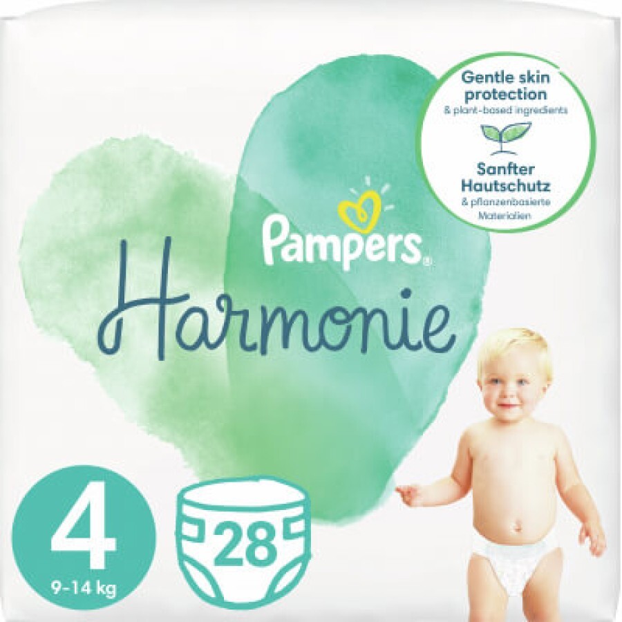 Підгузки Pampers Harmonie Розмір 4 (9-14 кг) 28 шт: ціни та характеристики