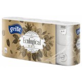 Туалетний папір Grite Ecological Plius 3 шари 8 рулонів