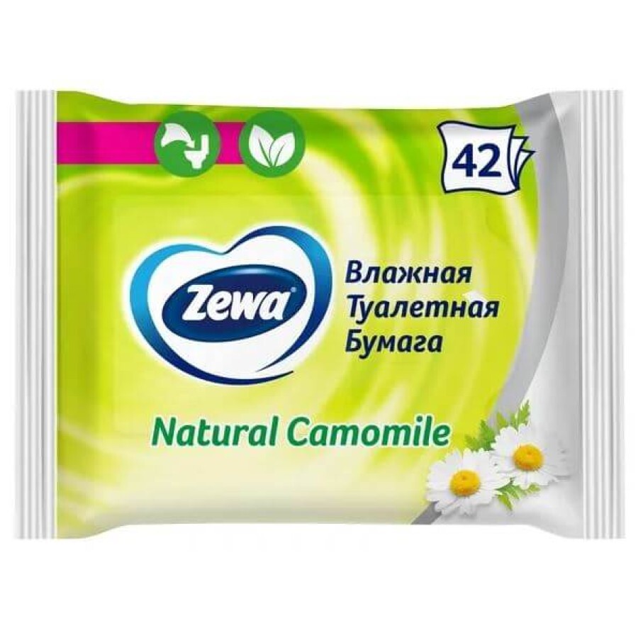 Туалетний папір Zewa Natural Camomile 42 шт: ціни та характеристики